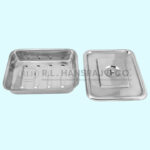 • Instrument trays with lid for easy in handling and storing • High Grade Stainless Steel 304 Grade • Easy to clean & autoclavable