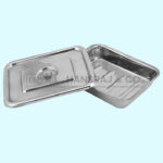 • Instrument trays with lid for easy in handling and storing • High Grade Stainless Steel 304 Grade • Easy to clean & autoclavable