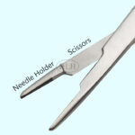 7" size • Tungsten Carbide Tip • Popular needle holder with scissors for suturing and cutting with the same instrument